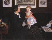 Sir John Everett Millais Mrs James Wyatt Jnr and her Daughter Germany oil painting artist
